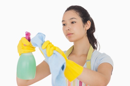 Professional move-out cleaning in a Urrey bathroom with detailed surfaces