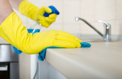 Professional turnover cleaning for a guest bathroom in Urrey